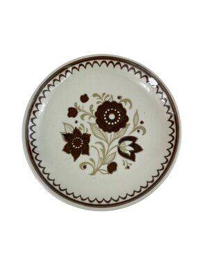 Nutmeg By Royal China Cavalier Ironstone Bread & Butter Plate 6.5" Floral Brown